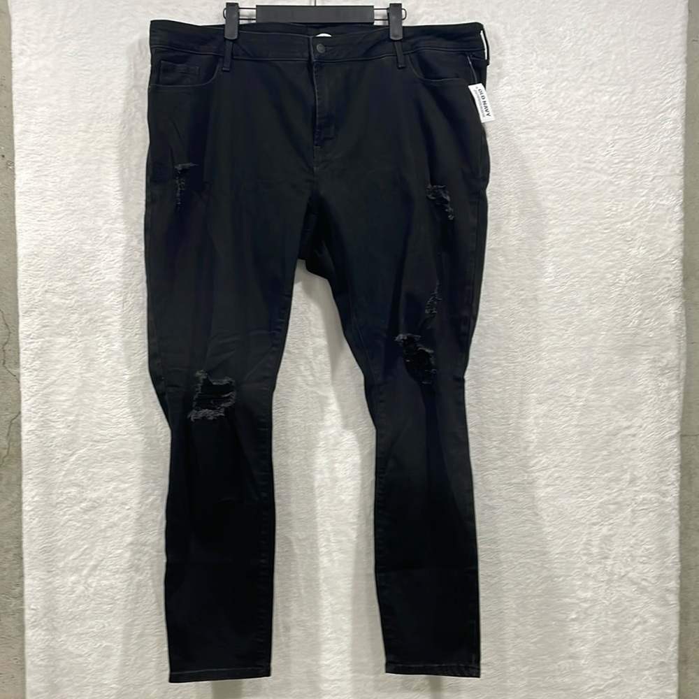NWT Women's Pop Icon Mid-Rise Old Navy Jeans Size 20 Black